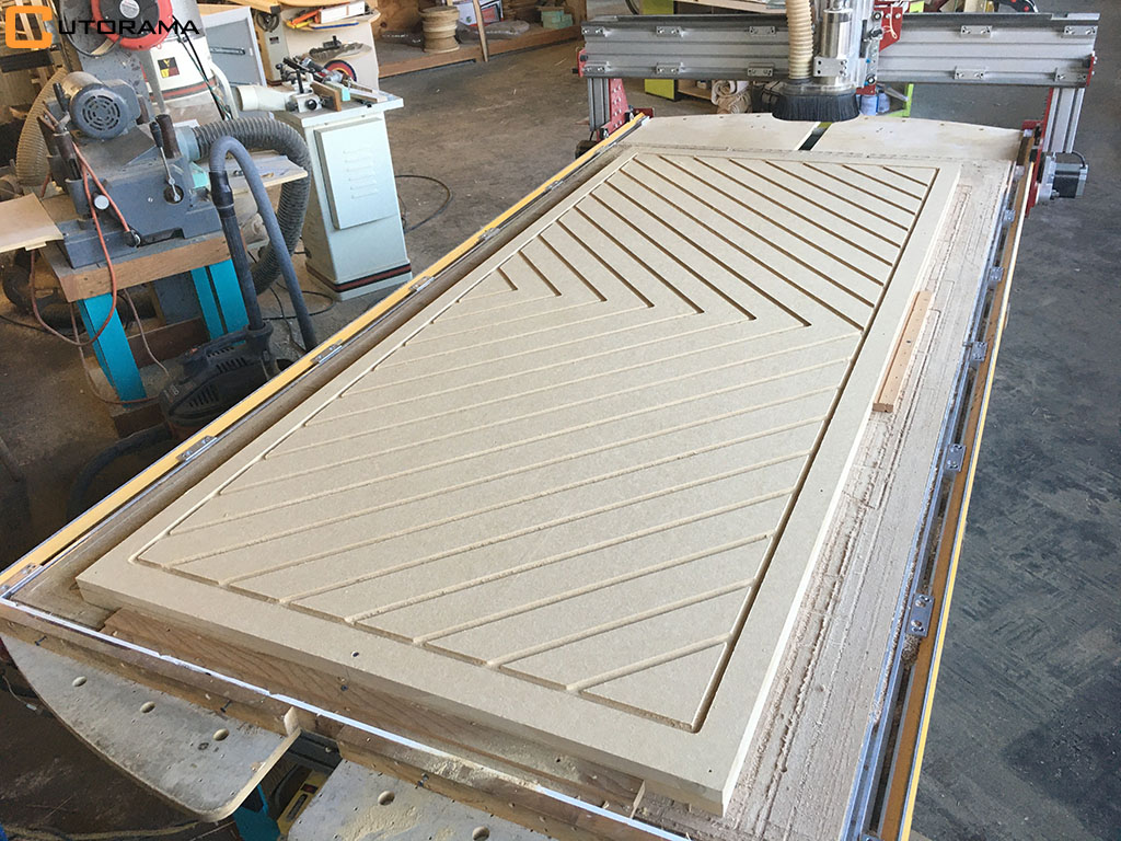 CNC Routing MDF - Chevron Door